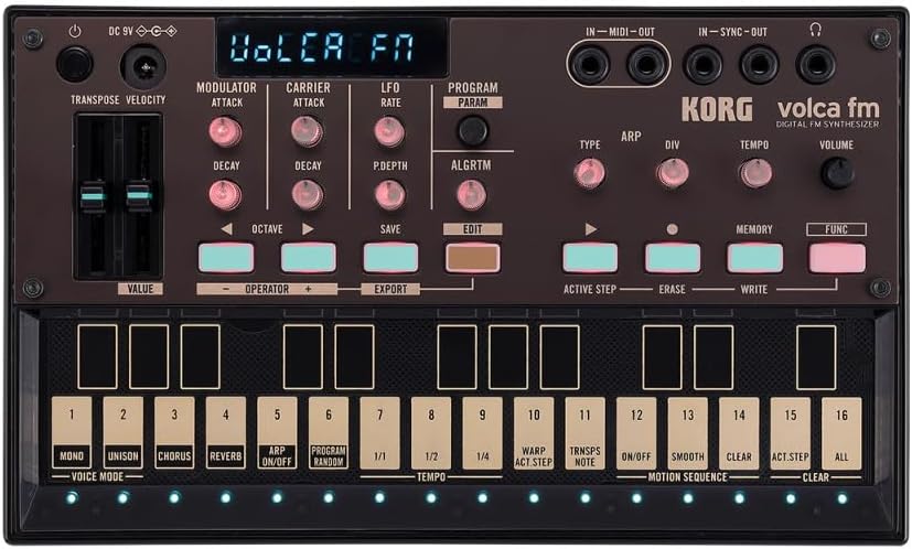 Korg Volca FM2 Compact 6-Voice Digital FM Synthesizer & Sequencer