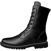 Winter High Top Men's Boots Tactical Style Leather Zipper Work Shoes Outdoor Plus Large Size Comfortable Boots