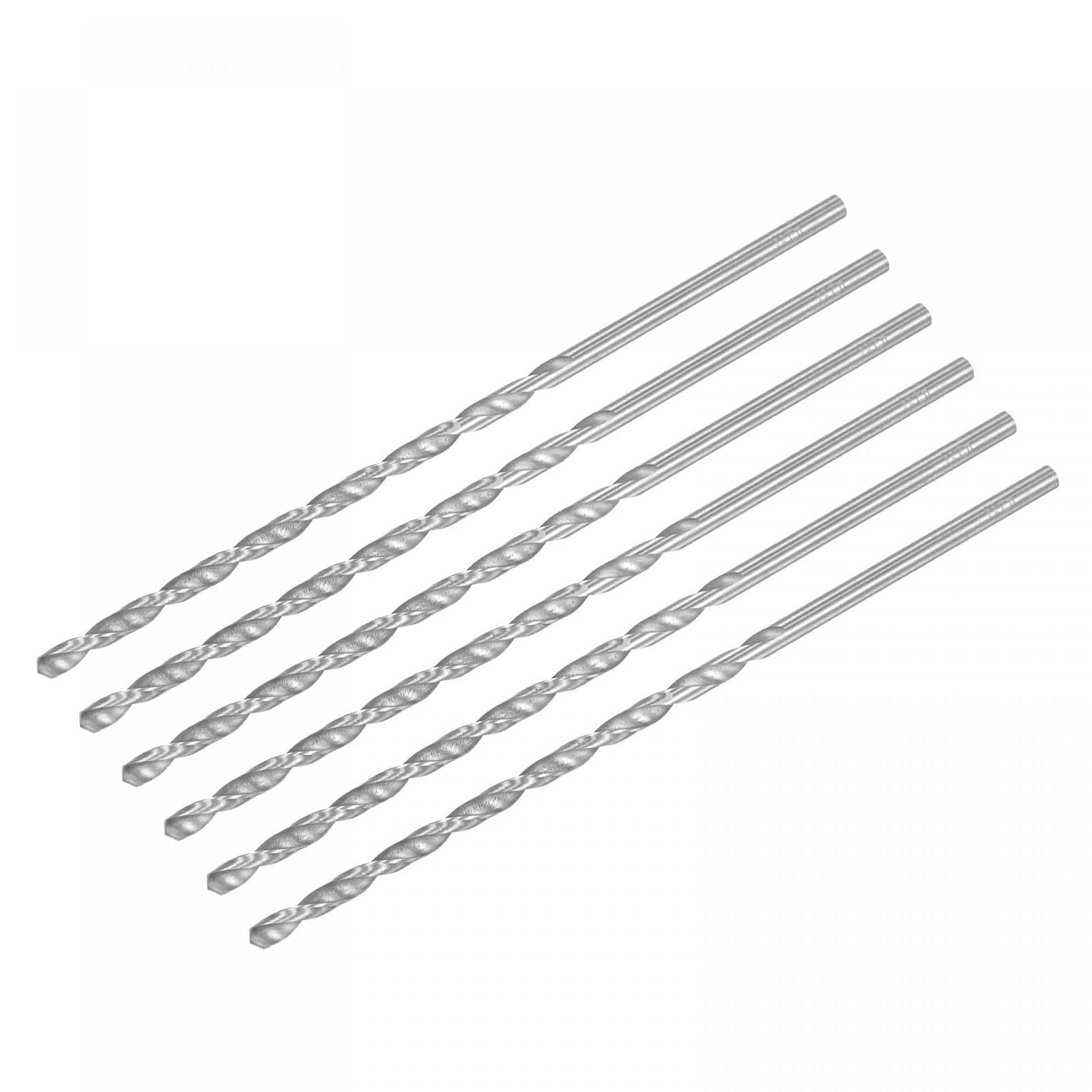 TA-VIGOR 6Pcs 4.5mm Extra Long Twist Drill Bits, 160mm Length High-Speed Steel HSS Straight Shank Spiral Drill Bits for Wood Metal Aluminum Plastic — image 1