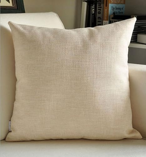 Apsoonsell Cushion Cover Thick Cotton Linen Pillow Case Sofa Home