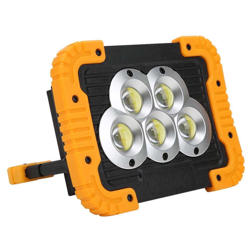 Demeras 30W LED Rechargeable Floodlight COB Solar Light Working Lamp Waterproof for Outdoor Camping Traveling Fishing Security Lights