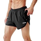 TENJOY Men's Running Shorts Gym Athletic Workout Shorts for Men 3 inch Sports Shorts with Zipper Pocket