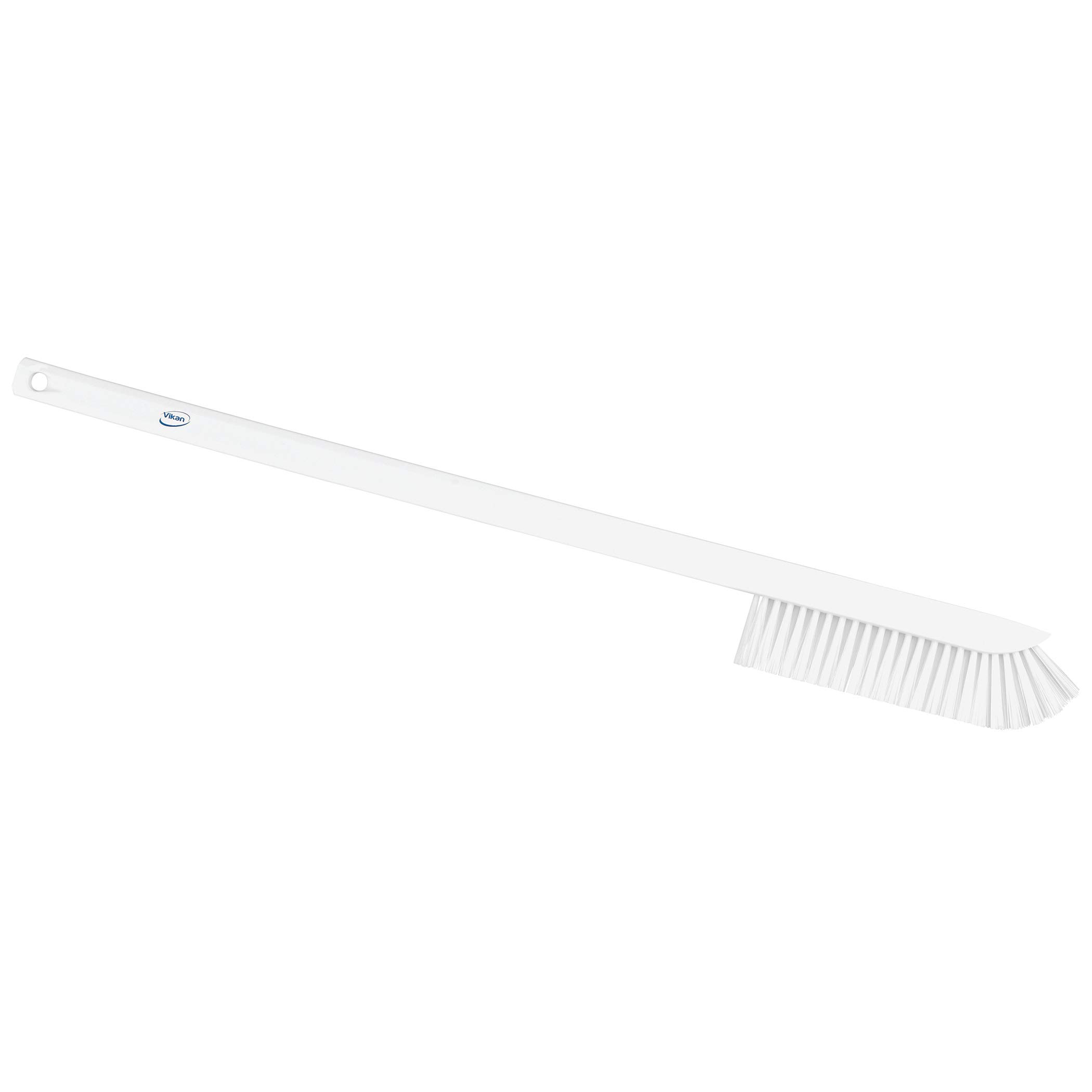Vikan Ultra-Slim Cleaning Brush with Long Handle, 600 mm, Medium, White, One