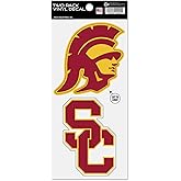 Southern California USC Trojans Two 4 x 4 inch Decals Design