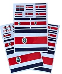 EUIOSFDC Decal in Multiple Sizes Costa Rica Flag