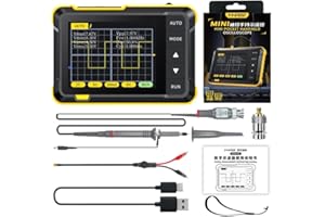 VQP DSO152 Mini Handheld Oscilloscope, Automotive Oscilloscope, Digital Oscilloscope Kit with 2.8” TFT, 2.5MS/s High Sampling Rate, 200KHz Bandwidth, Trigger Function Auto/Nomal/Single