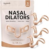 Nasal Dilators for Sleeping, Internal Silicone Nostril Opener | Nose Vents for Improved Airflow &amp; Better Sleep, Reusable Snoring Solution, Snore Stopper, Nasal Dilators for Breathing