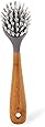 Full Circle Tenacious C Cast Iron Brush and Scraper, Bamboo Handle, 1 EA, Grey