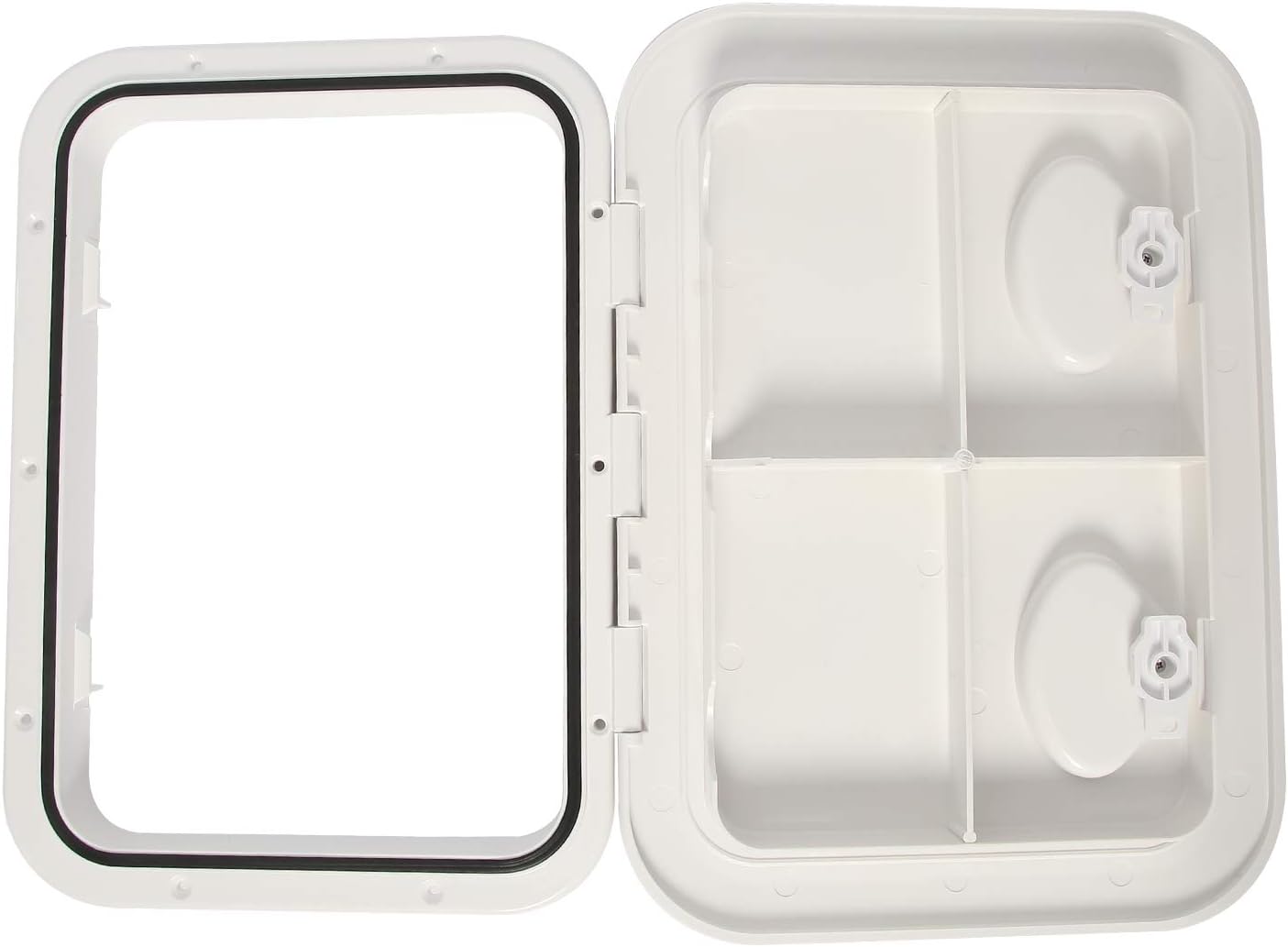 Marine Deck Access Hatch &Lid with Lock, White Hatch,171/4"Length X12