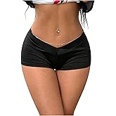 Floerns Women's Y2K Skinny Mini Shorts Low Rise Club Going Out Rave Hot Pants
