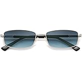 Appassal Retro Y2k Narrow Rectangle Sunglasses for Women Men Small 80s 90s UV400 Sunnies AP3690