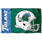 Tulane Green Wave Football Helmet Flag