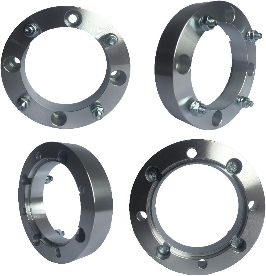 FAS Motorsports 5x5 Hubcentric Wheel Spacers 1.5" inch (38mm) For JK Jeep Wrangler, XK Commander, WJ WK Grand Cherokee (71.5mm bore, 1/2"-20 Studs) (Silver) (4Pcs)