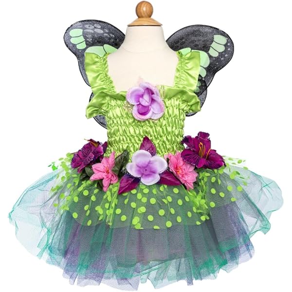 Amazon.com: Great Pretenders Fairy Blooms Deluxe Dress & Wings, Girls Fairy  Dress Costume with Detachable Wings (Size 5-6) : Clothing, Shoes & Jewelry