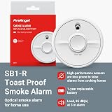 FireAngel SB1-R Smoke Alarm Toast Proof Optical 9V Battery 3 Year Warranty view 2