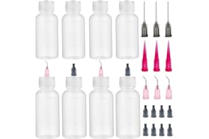 MIELIKKE 8 Pack Precision Glue Applicator Bottles 50ml, Liquid Dispenser Bottle, Glue Applicator Bottle, for Oil, Wood Glue, Craft Glue, Paint, Crafting Fine Dispenser