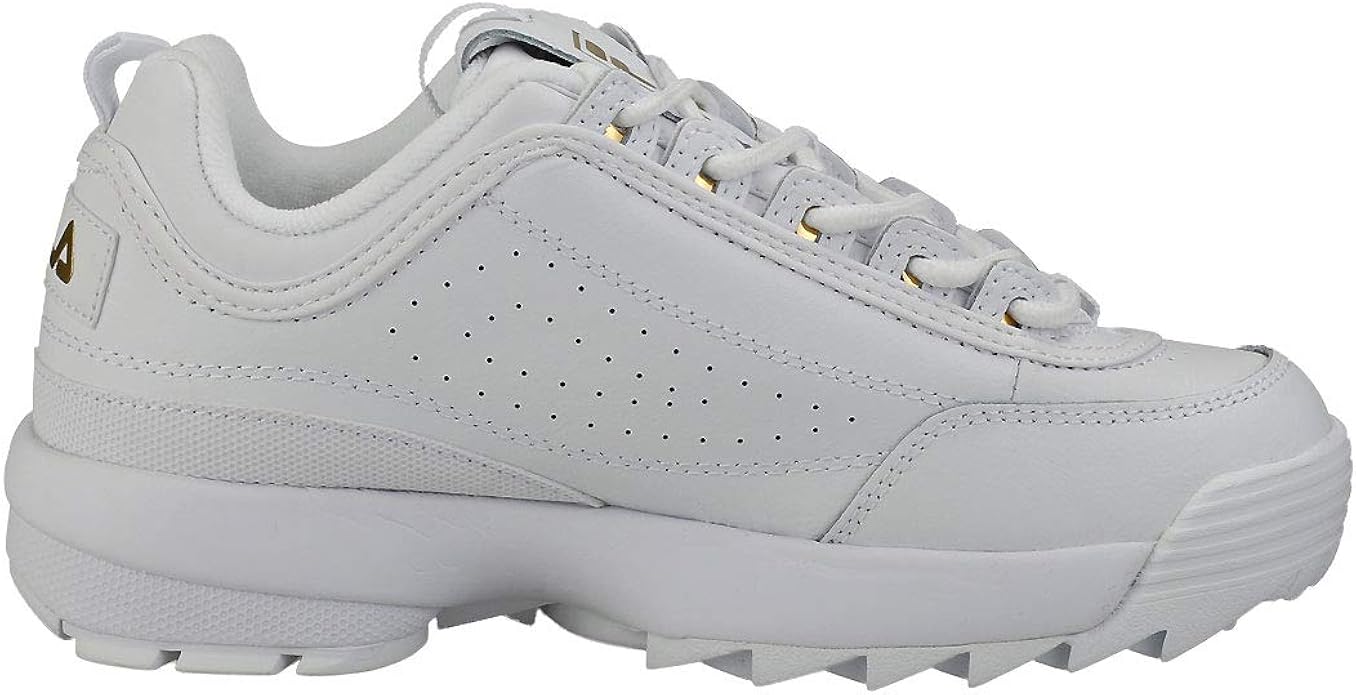 fila trainers white and gold
