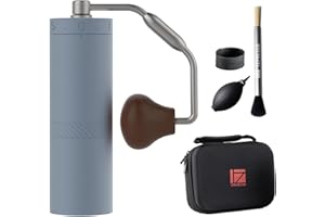 1Zpresso X-Ultra Manual Coffee Grinder-Pacific Blue, Well-built Sturdy Metal Body, Assembly Stainless Steel Burr, Numerical External Setting, Magnet Catch Cup, Faster Grind Efficiency Portable Mill…