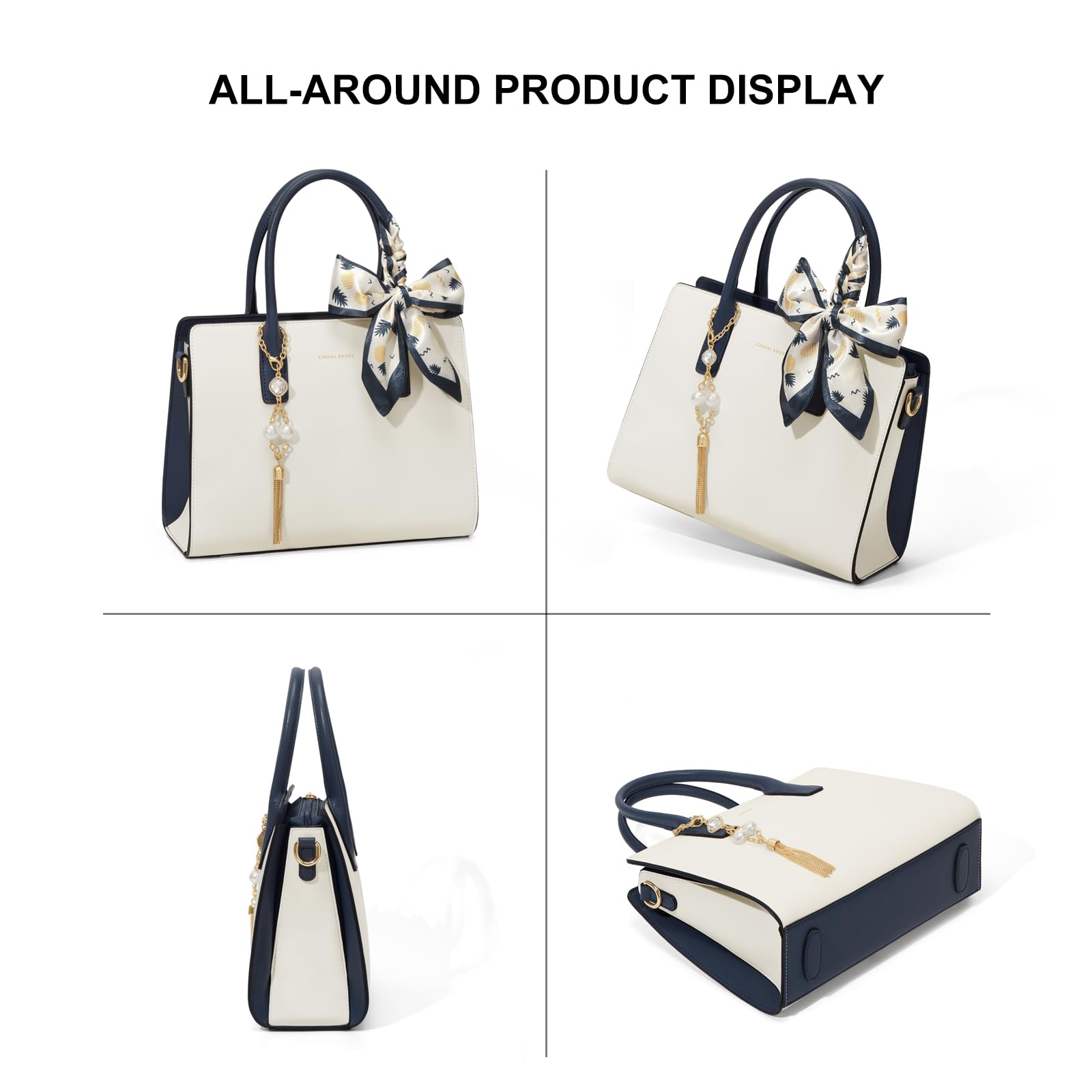 CinvaiKrose Leather Crossbody Bag For Women Fashionable Handbags With Shoulder Strap Work Bag for Formal or Daily Outfit