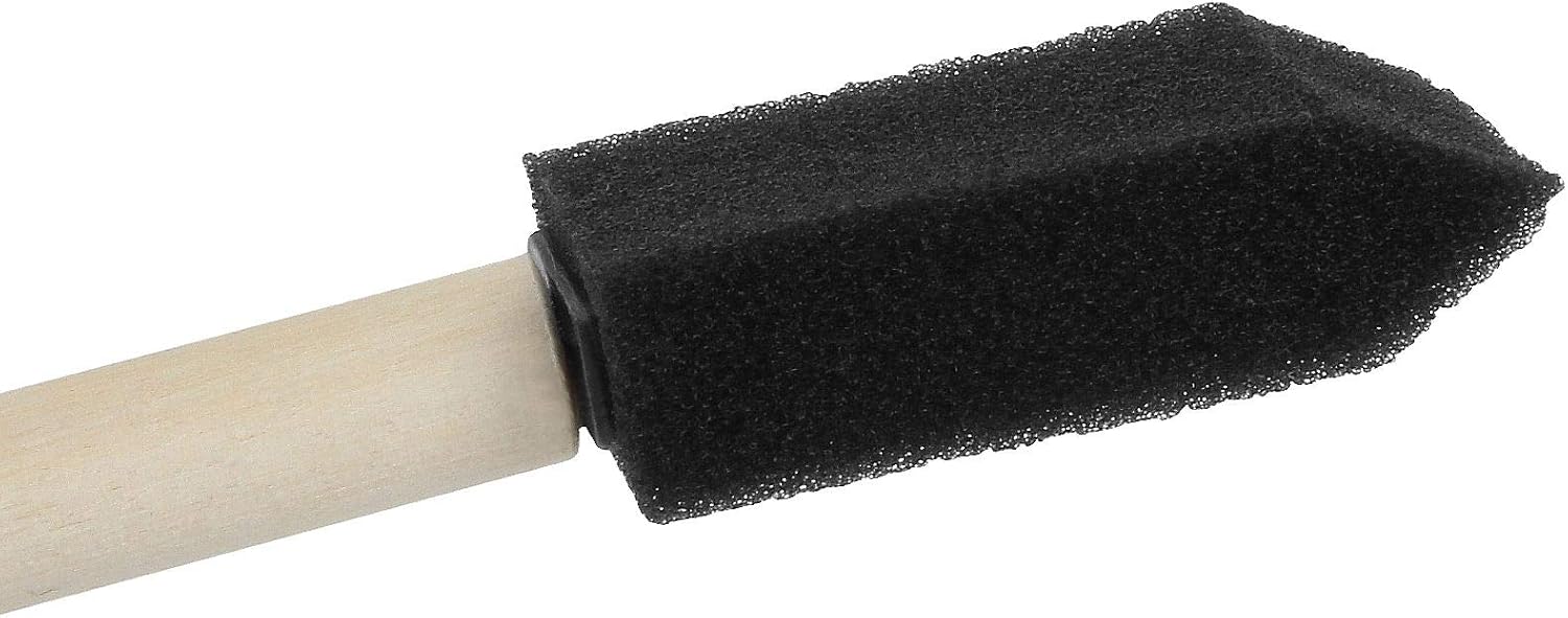 AHUNTTER 200 Pack Foam Paint Brush Set 1 Inch Sponge Brushes for Painting Craft Stains Varnishes Wooden Handle Drawing Finishing Tool for Kids & Adults - Image 4