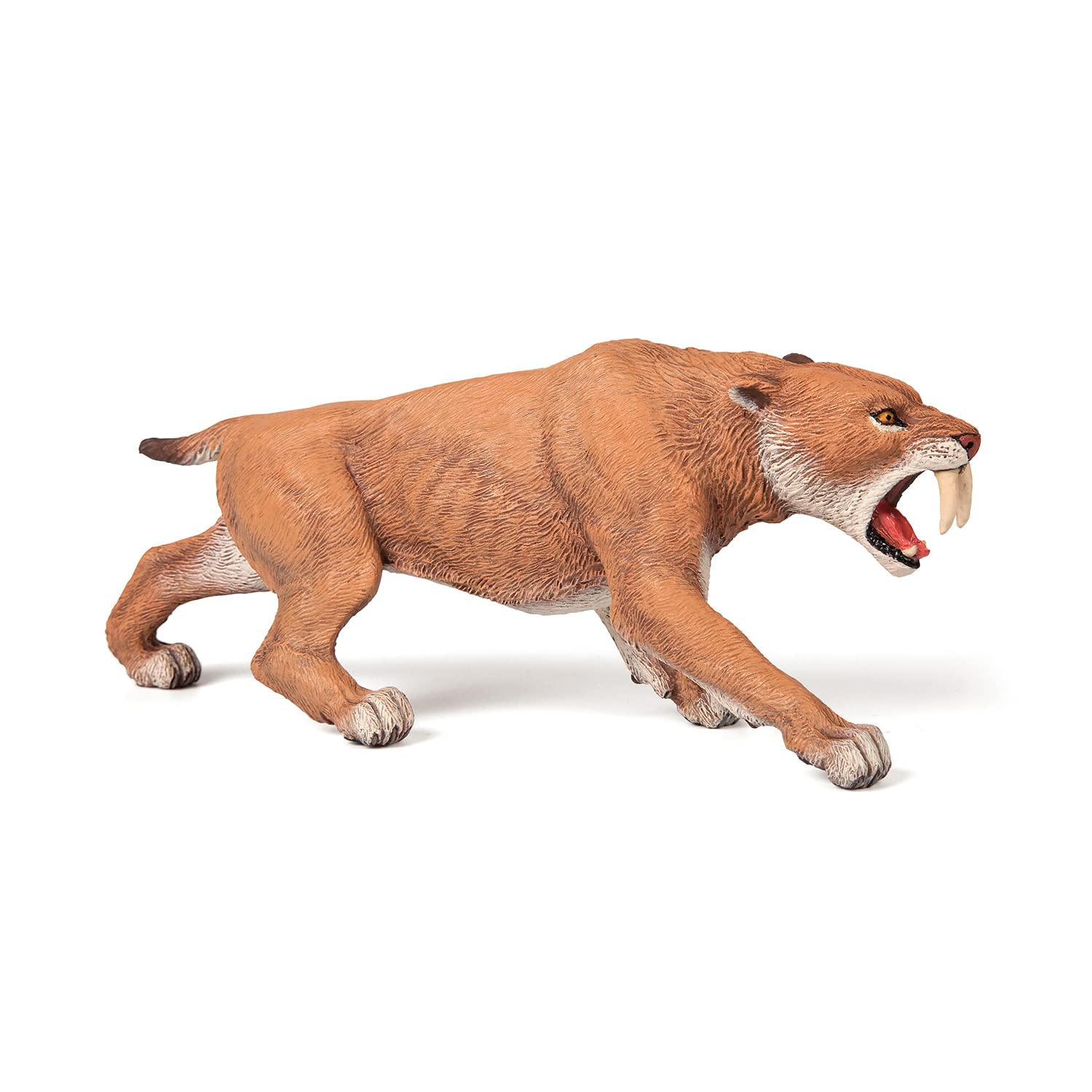 Papo - Realistic Smilodon Figure - Ages 3+ - Prehistory Collection - Educational Play Saber-Toothed Tiger - Gift Idea Toy for Girls and Boys - 15.8 Cm X 4.6 Cm X 6.2 Cm