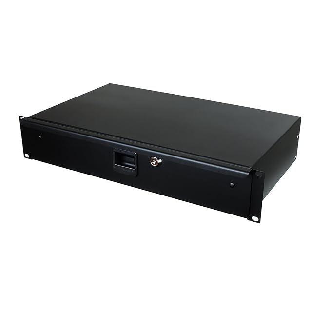 Penn R1292K10 2U SHALLOW VERSION LOCKABLE RACK DRAWER 19" INCH ABS AUDIO RACKS Amazon.co
