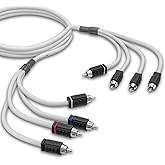 DS18 MOFCR-6FT.4CH 4 Channels OFC Marine RCA Audio Stereo Cable - 6 Feet