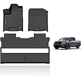 KELCSEECS® Floor Mats Custom for Honda Ridgeline 2026 2025 2024 2023-2017 All Weather Protection TPE Duty Non-Slip Automotive Floor Liners Fits Front & 2nd Row Full Set Accessories, Black