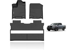 KELCSEECS® Floor Mats Custom for Honda Ridgeline 2026 2025 2024 2023-2017 All Weather Protection TPE Duty Non-Slip Automotive Floor Liners Fits Front & 2nd Row Full Set Accessories, Black