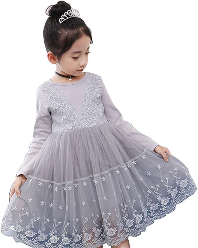 Amazon Co Jp 爱莉セレクトショップ ベビー服 子供服 女の子 ワンピース ドレス 長袖 シンプル 秋 冬 可愛い オシャレ 通園 発表会 旅行 記念日 プレゼント 服 ファッション小物