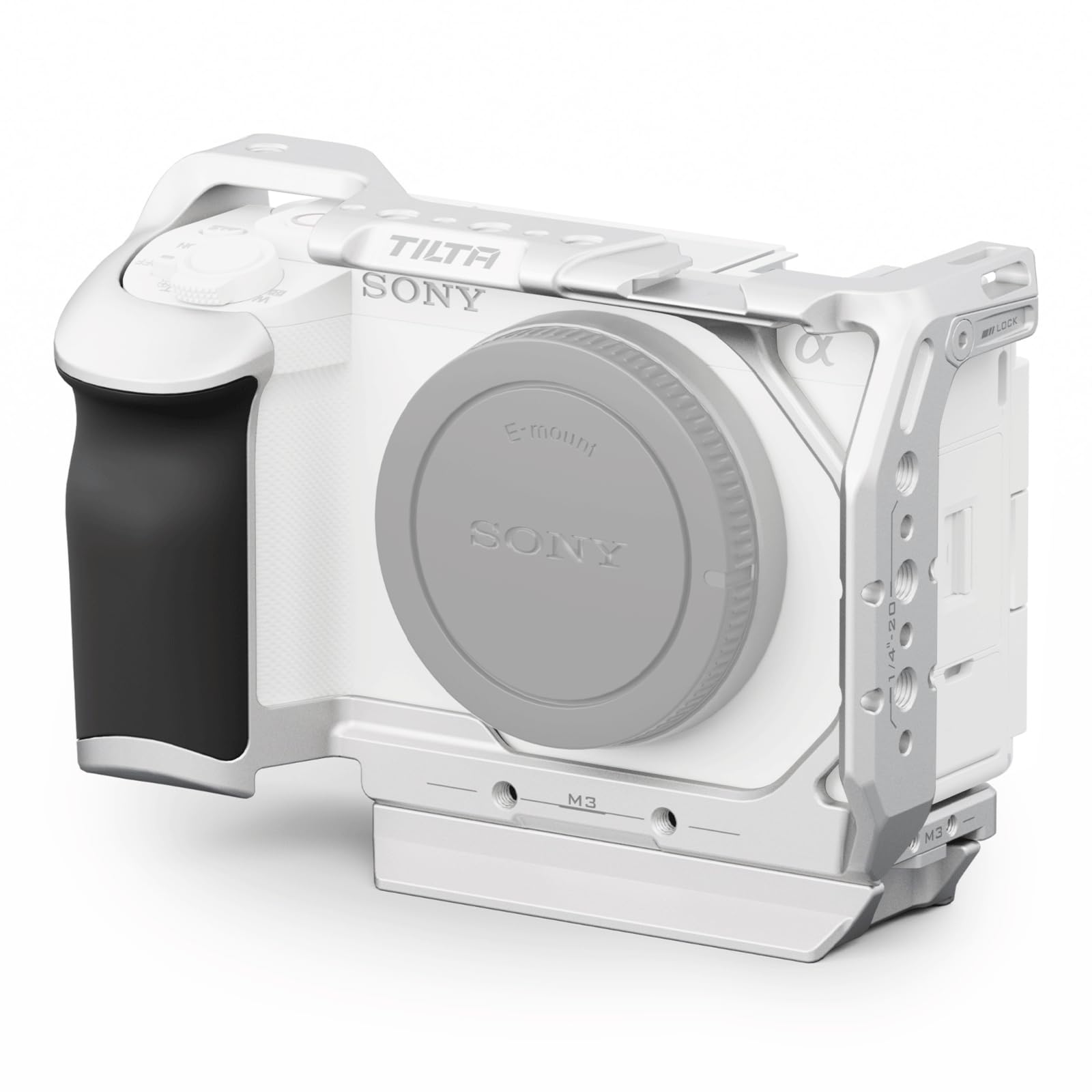 Tilta ZV-E1 Cage,Full Camera Cage Compatible with Sony ZV-E1 with Built-in Handgrip High Compatibility and Lightweight - Silver TA-T35-FCC-S — image 1