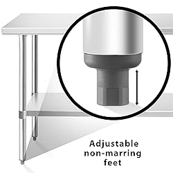 KUTLER Stainless Steel Table 24 x 60 Inches, NSF