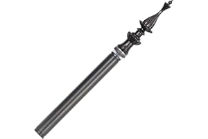 Bieye SS009 Lampshade Support with Finial for Tiffany Style Stained Glass Floor Lamp Table Lamp (G3/8 135mm Crown)