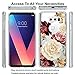 for LG V30 / LG V30 Plus/LG V30S Thinq/LG V35 / LG V35S ThinQ Case, LEEGU Scratch Resistant Floral Printed Clear Design Hard Plastic and TPU Gel Bumper Protective Cover Slim Case - Colorful Flower