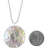 YANARA Raw Aura Quartz Pendant, April Birthstone, Natural Gemstone Rough, Dainty Crystal Women Handmade Necklace, Chakra Healing Crystals, Silver Plated Chain 18 inch