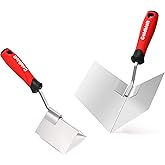 Goldblatt 2 Piece Drywall Corner Tool Set, Outside &amp; Inside Corner Trowel | Stainless Steel Build, Drywall Finishing Tool, Plaster Corner Work, Comfortable Soft Grip Handle