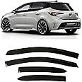 2019-2025 Tape-On Side Window Deflector Visors for Toyota Corolla Hatchback Rain Guards SE Nightshade XSE Smoke Tinted Protectors 2020 2021 2022 2023 2024