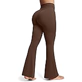 Olmlmt Flare Leggings for Women Butt Lifting - Crossover High Waisted Buttery Soft Gym Workout Yoga Pants
