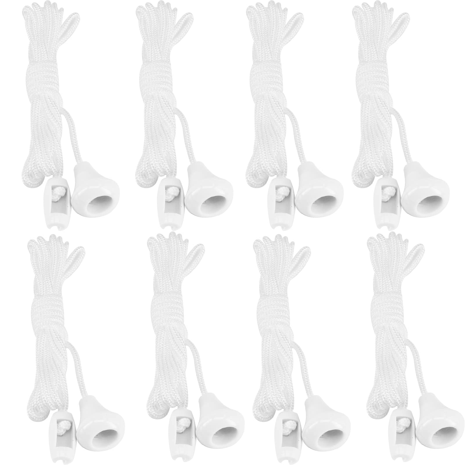 8 Pcs Spare Cord Pull for Ceiling Switch, White Light Pull Cord Replacement Bathroom Rope Light Pull Cord Nylon Pull Cord Light Switch Bath Light Pull Cord and String for Bathroom Bedroom