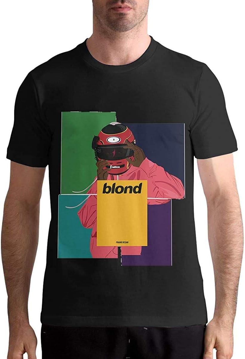 VSYS Secizaru89f Blond Frank Ocean Short Sleeve T-Shirts for Men Black