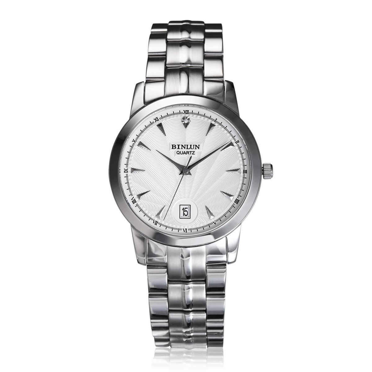  Binlun Casual Mens Wrist Watches Silver