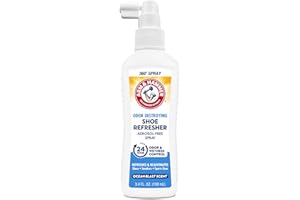 Arm & Hammer Shoe Refresher Spray, Odor Eliminator for Sneakers, 24 Odor & Wetness Control, Aerosol-Free Shoe Deodorizer Spray, Ocean Blast Scent, 3.4 oz