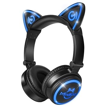 Süßer und liebenswerter Kopfhörer für Kinder ! Leicht tragbare Headset mit Mikrofon Bass Toneffekt und LED Blinker