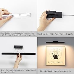 PESUTEN Picture Light Battery Operated, 16in