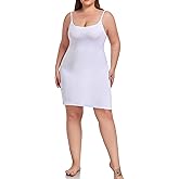 PAPICUTEW Women's Plus Size Full Slip for Under Dresses Adjustable Spaghetti Strap Cami Nightgown