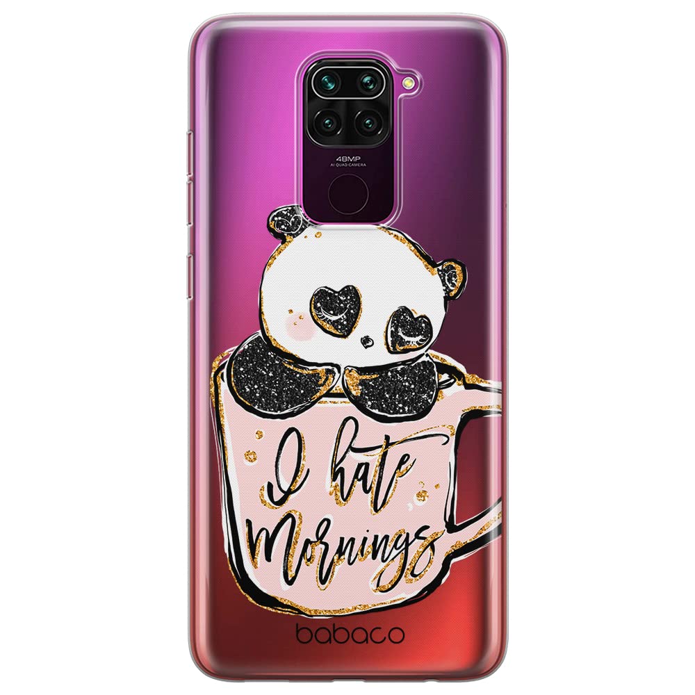 Babaco ERT GROUP mobile phone case for Xiaomi REDMI NOTE 9 original and officially Licensed pattern Panda 005 optimally adapted to the shape of the mobile phone, partially transparent