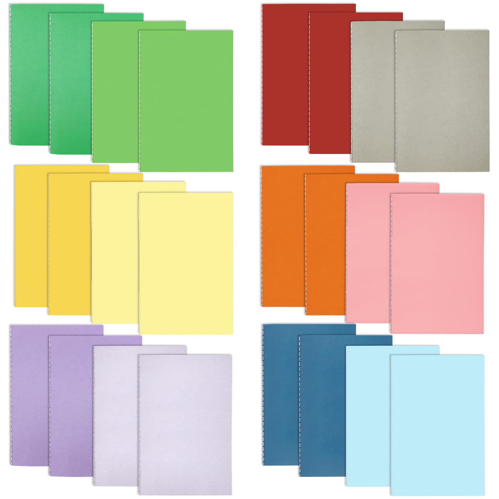 Photo 1 of DWIYITTN 24 Pack Pocket Notebook, 3.5"x 5", Thick & Lined Paper, Softcover, A6 Mini Journal, Small Memo Notepad (Colorful)