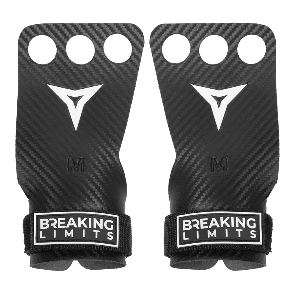 BREAKING LIMITS Crossfit Grips - Crossfit Hand Protectors - Gymnastics Pull Up Grips for Men & Women (XL)