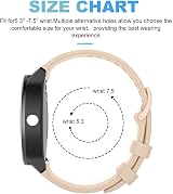 Wownadu 18mm Silicone Watch Strap Beige for Garmin Vivoactive 4S Venu 3S view 5