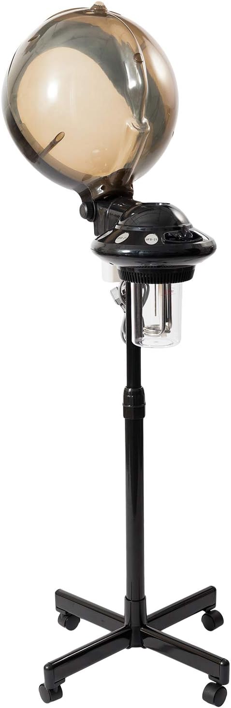 650W Hair Steamer, Professional Salon Rolling Hair Treatment Steamer Machine Portable Color Conditioning Treatment for Natural Curly Hair Barber Styling Tools (650W Orange)